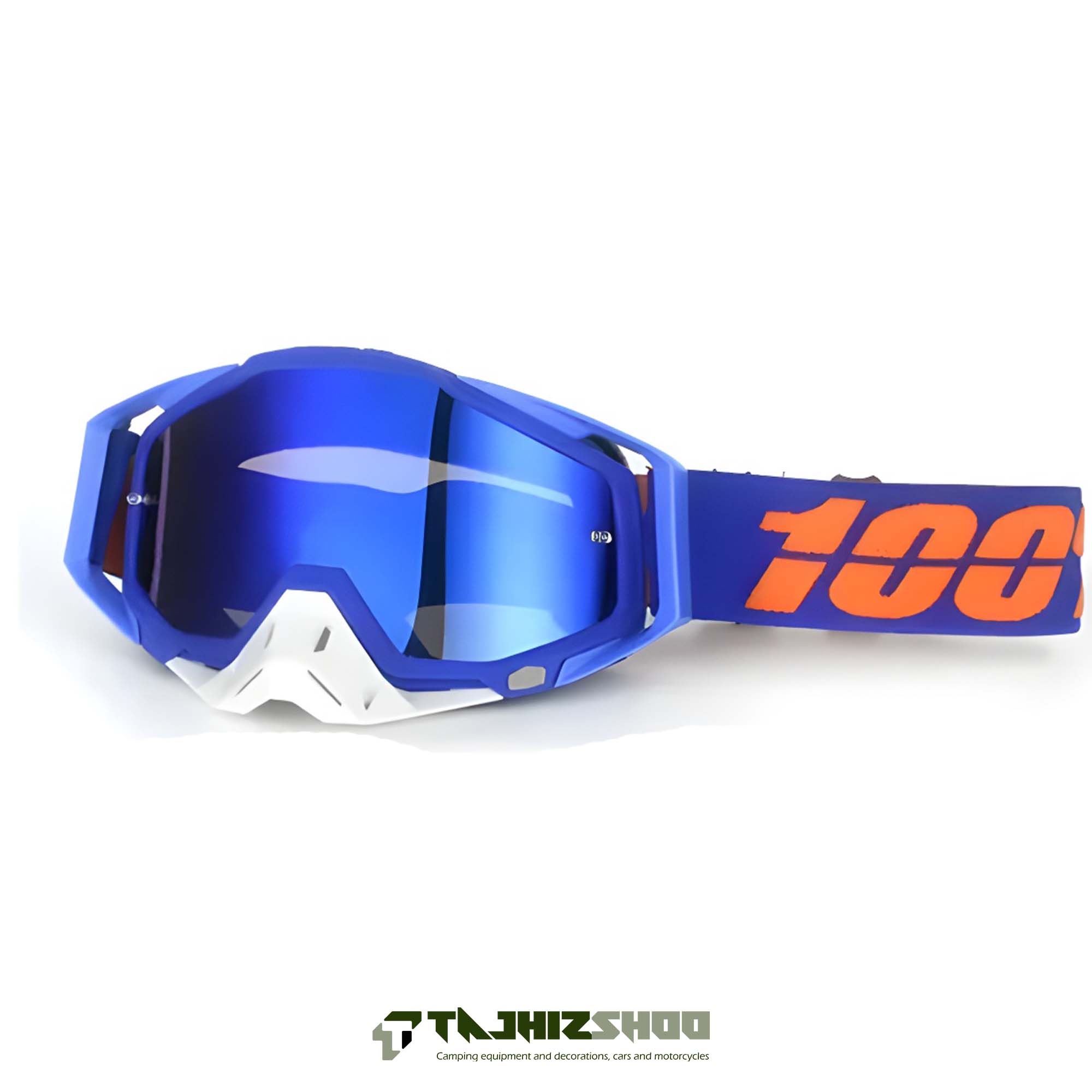 عینک کراسی کلاه کاسکت برند100% آبی