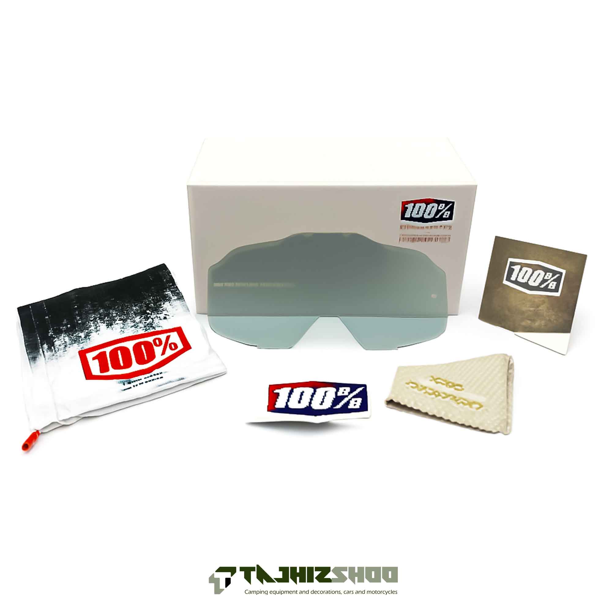 عینک کراسی کلاه کاسکت برند100% آبی