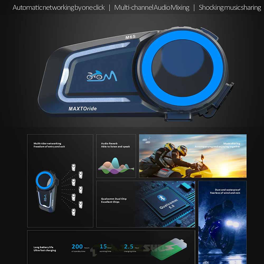 بلوتوث کلاه کاسکت M6S