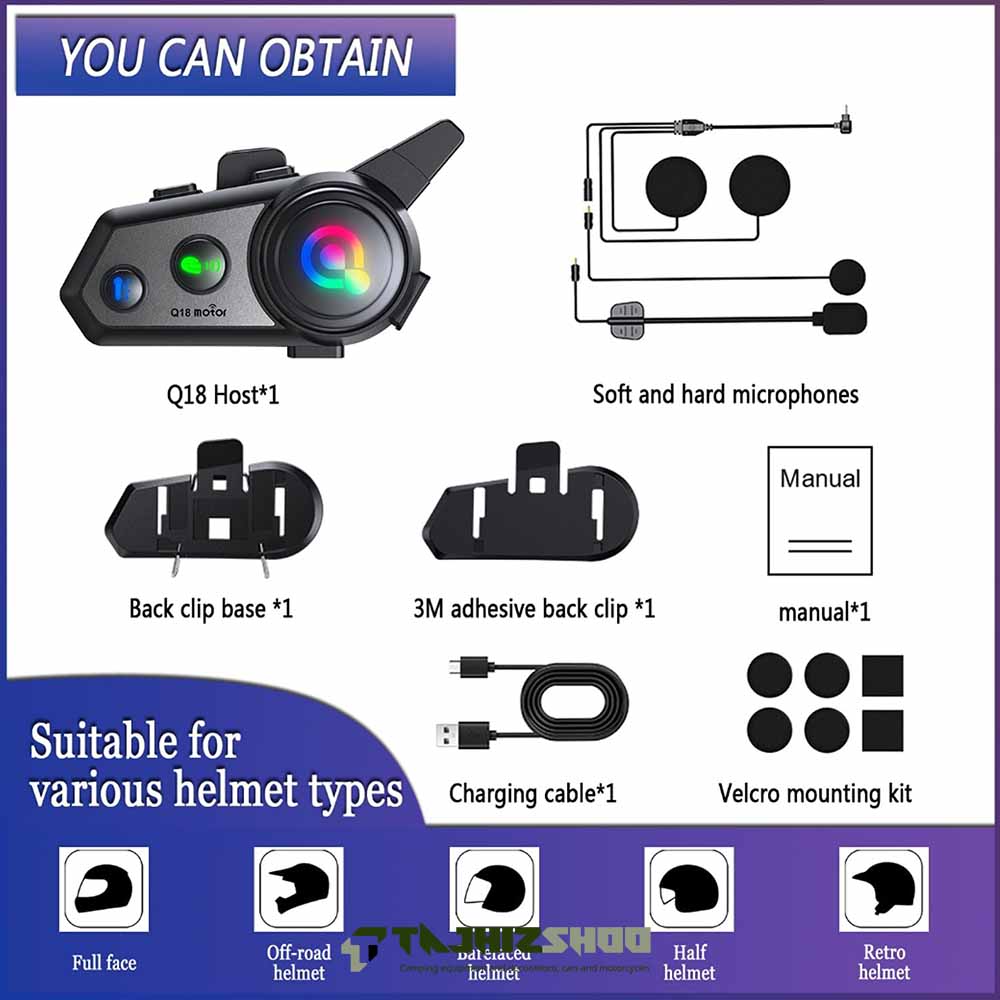 بلوتوث-کلاه-کاسکت-q18