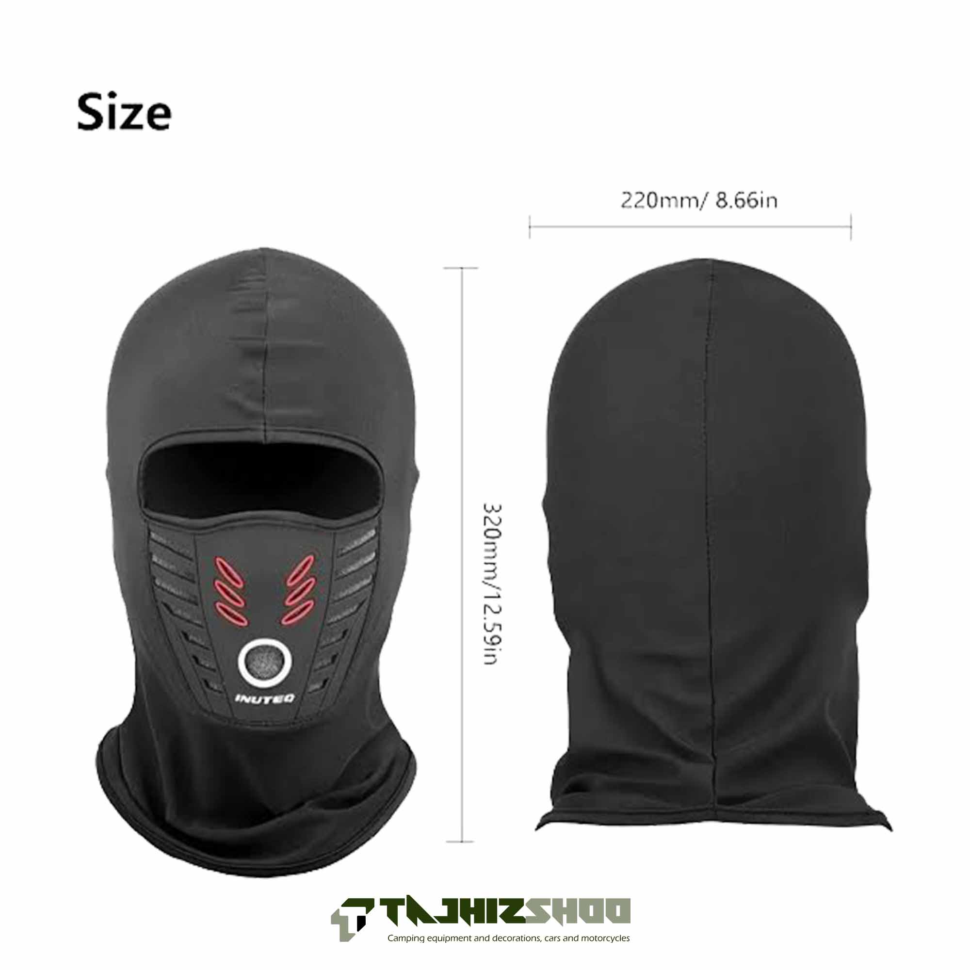 فیس ماسک موتورسواری فیلتر دار INUTEQ